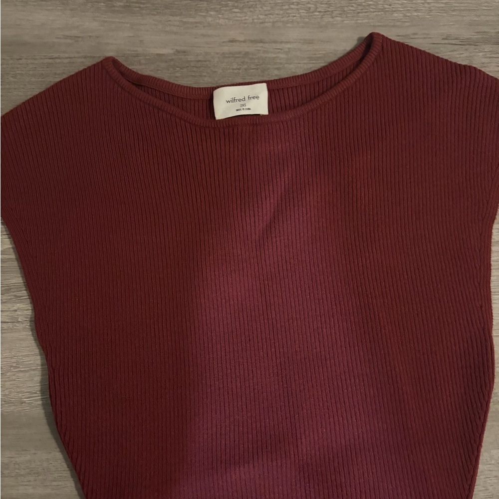 Wilfred Free Burgundy Cut-out Dress